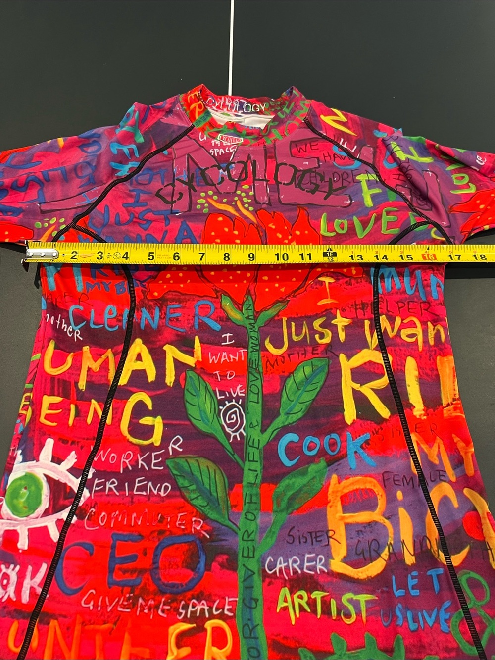 Cycology SEE ME Red Floral Graphic Long Sleeve Base Layer Shirt Womens XL - Picture 11 of 11